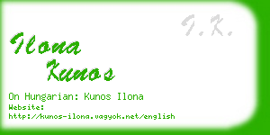 ilona kunos business card